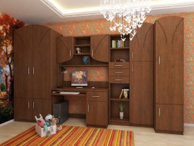 Буратино Детская Комплект мебели (Орех) в Чебоксарах - cheboksary.katalogmebeli.com | фото