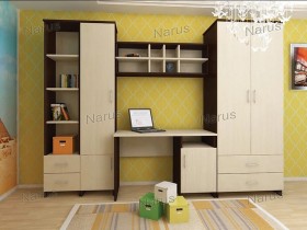Детская Студент Комплект мебели (Дуб сонома/Белый) в Чебоксарах - cheboksary.katalogmebeli.com | фото