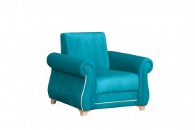 Кресло для отдыха "Порто" (велюр киви бирюза / микровельвет крем) в Чебоксарах - cheboksary.katalogmebeli.com | фото 2