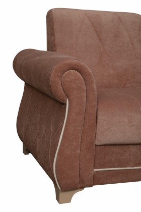 Кресло для отдыха "Порто" (велюр киви корица / микровельвет крем) в Чебоксарах - cheboksary.katalogmebeli.com | фото 3