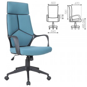 Кресло офисное BRABIX Prime EX-515 (голубая ткань) в Чебоксарах - cheboksary.katalogmebeli.com | фото