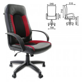 Кресло офисное BRABIX Strike EX-525 (черно-красный) в Чебоксарах - cheboksary.katalogmebeli.com | фото