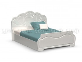 Кровать 1,4м Гармония (Белый/Белый глянец) в Чебоксарах - cheboksary.katalogmebeli.com | фото