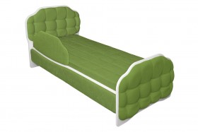Кровать 160 Атлет 76 Зелёный (мягкий бортик) в Чебоксарах - cheboksary.katalogmebeli.com | фото