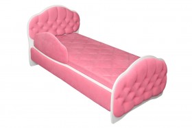 Кровать 170 Гармония 89 Розовый (мягкий бортик) в Чебоксарах - cheboksary.katalogmebeli.com | фото