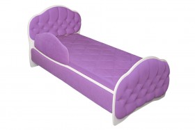 Кровать 180 Гармония 67 Светло-фиолетовый (мягкий бортик) в Чебоксарах - cheboksary.katalogmebeli.com | фото