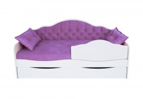 Кровать 180 серии Иллюзия Лайт 1 ящик 32 Фиолетовый (подушки) в Чебоксарах - cheboksary.katalogmebeli.com | фото