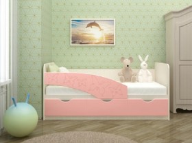 Кровать Бабочки 1,6м (Розовый металлик) в Чебоксарах - cheboksary.katalogmebeli.com | фото