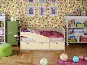 Кровать Бабочки 1,6м (Ваниль матовый) в Чебоксарах - cheboksary.katalogmebeli.com | фото