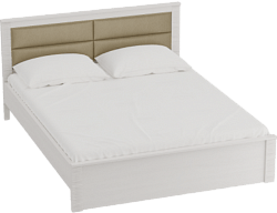 Кровать Элана 1600 с основанием Бодега белая в Чебоксарах - cheboksary.katalogmebeli.com | фото
