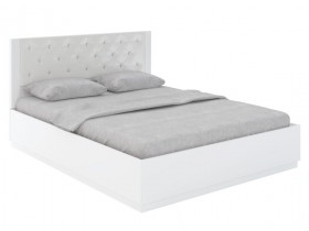 Кровать с ПМ М25 Спальня Тиффани (белый текстурный) в Чебоксарах - cheboksary.katalogmebeli.com | фото