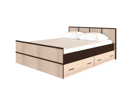 Кровать Сакура с настилом и ящиками 1,4 (Венге/Лоредо) в Чебоксарах - cheboksary.katalogmebeli.com | фото