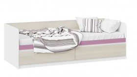 Кровать «Сканди» с 2 ящиками Дуб Гарден/Белый/Лиловый в Чебоксарах - cheboksary.katalogmebeli.com | фото