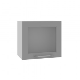 Квадро ВПГС 500 шкаф верхний горизонтальный со стеклом высокий (Железо/корпус Серый) в Чебоксарах - cheboksary.katalogmebeli.com | фото