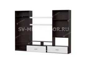 Мебель для гостиной МГС 7 Исполнение 1 Дуб Венге/Белый глянец в Чебоксарах - cheboksary.katalogmebeli.com | фото