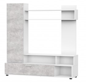 Мебель для гостиной "МГС 9" Белый / Цемент светлый в Чебоксарах - cheboksary.katalogmebeli.com | фото