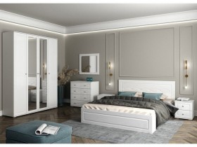 Модульная спальня Барселона (Белый/Белый глянец) в Чебоксарах - cheboksary.katalogmebeli.com | фото