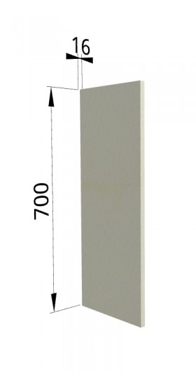 Панель торцевая П Квадро (для шкафа верхнего) Ваниль кожа в Чебоксарах - cheboksary.katalogmebeli.com | фото