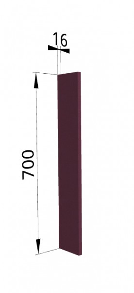 Панель торцевая ПТ 400 Квадро (для шкафа торцевого верхнего) Виноград в Чебоксарах - cheboksary.katalogmebeli.com | фото