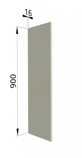 Панель торцевая ВП Квадро (для шкафа верхнего высокого) Ваниль кожа в Чебоксарах - cheboksary.katalogmebeli.com | фото