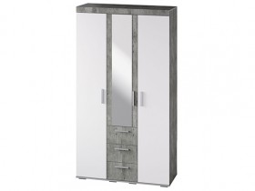 Шкаф 3-х створчатый ШК-30 МС Инстайл (бетон/белый) в Чебоксарах - cheboksary.katalogmebeli.com | фото