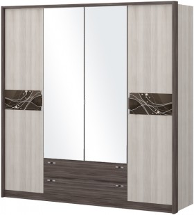 Шкаф четырехстворчатый с зеркалом Шк69.1 Николь в Чебоксарах - cheboksary.katalogmebeli.com | фото
