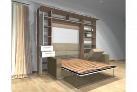 Шкаф-кровать с диваном Каролина в Чебоксарах - cheboksary.katalogmebeli.com | фото 3