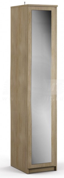 Веста СБ-2260 Шкаф 1 дверный с зеркалом Дуб Сонома в Чебоксарах - cheboksary.katalogmebeli.com | фото