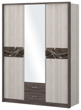 Шкаф трехстворчаты с зеркалом Шк68.1 Николь в Чебоксарах - cheboksary.katalogmebeli.com | фото
