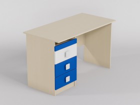 Стол (прямая столешница) Скай (Синий/Белый/корпус Клен) в Чебоксарах - cheboksary.katalogmebeli.com | фото