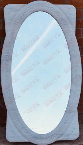 Зеркало Овальное МДФ Белый в Чебоксарах - cheboksary.katalogmebeli.com | фото